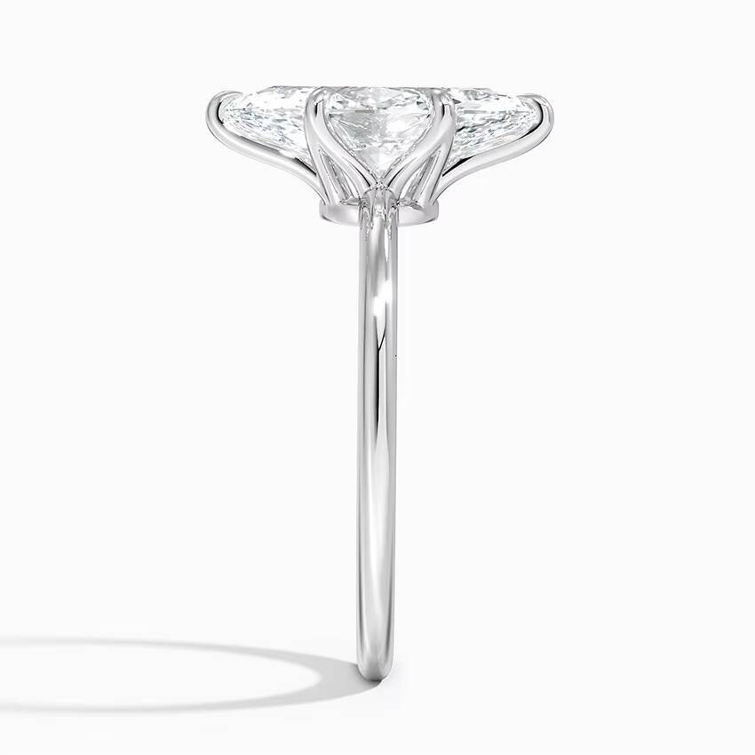 Classic Marquise Solitaire Ring 14k 18k White Gold Lab Grown Diamond for Wedding Engagement Fine Jewelry