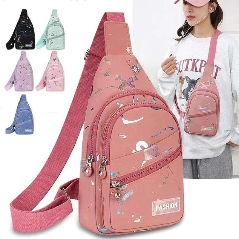 Women's Versatile New Trendy Oxford Cloth Single Shoulder Diagonal Cross Bag Fashionable Travel Chest Small Backpack