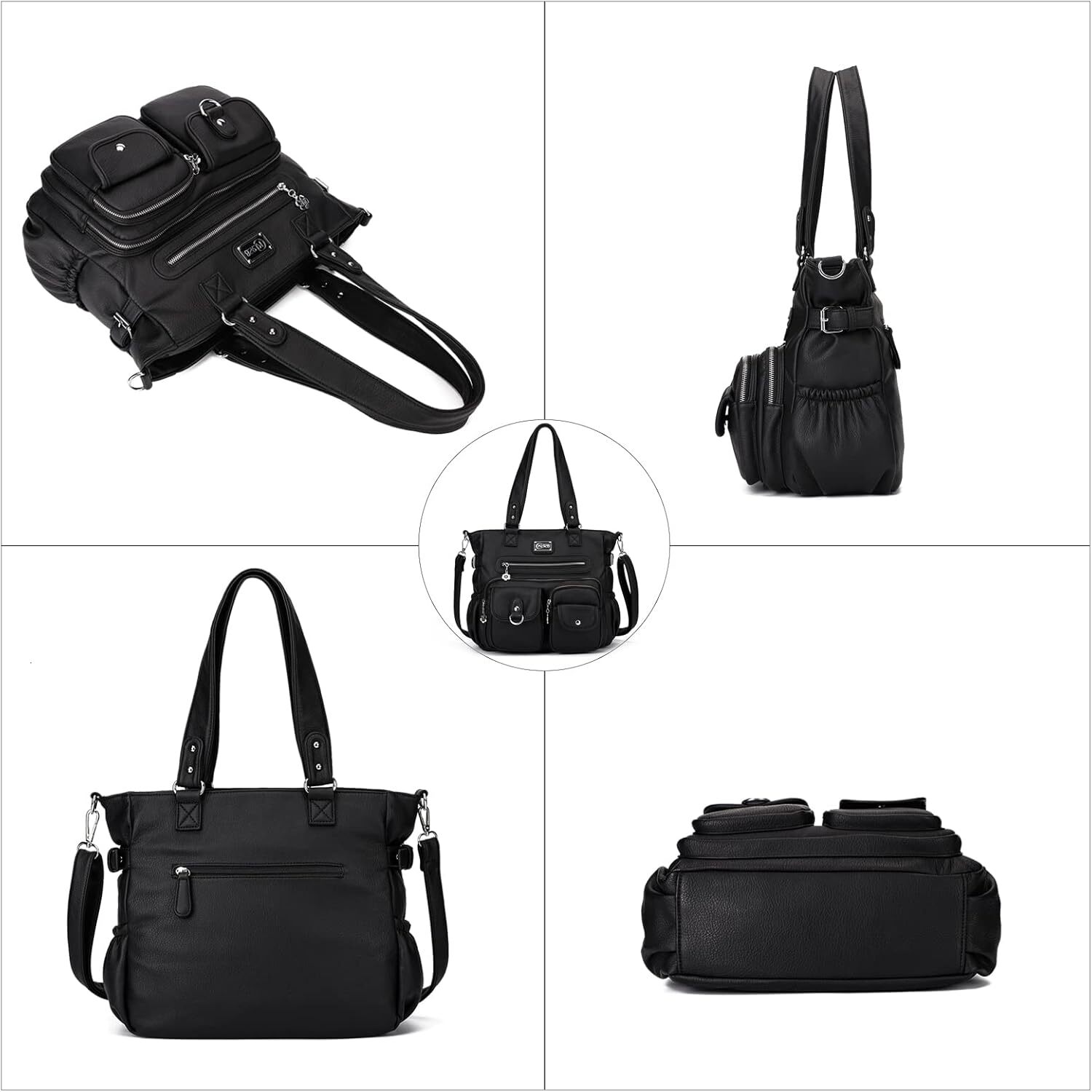 Large Purses For Women Shoulder Bag Tote Handbags Stylish Vegan Leather Hobo Bags Ladies