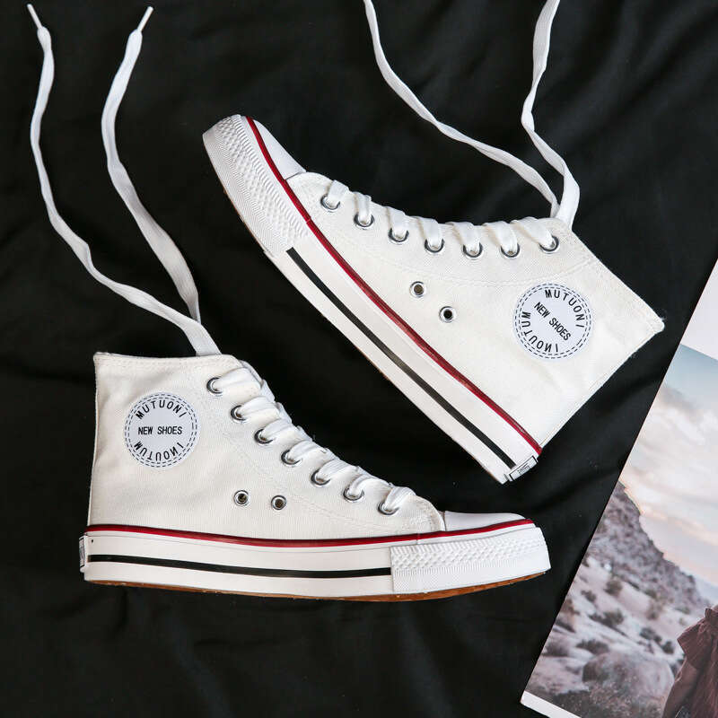 Fubu Cloth Korean Edition Men's and Women's New Couple High Top Canvas Casual Single Shoes