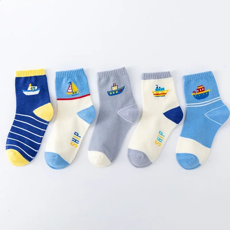 5 pairs of childrens socks cartoon spring autumn animal girl cute boy toddler 112 years old 250421