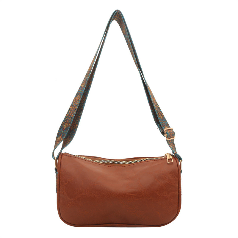 New Free Delivery Designer Shoes By 2025 Trendy New Fashion Versatile Casual Western-Style Wide Strap Single Shoulder Women's Crossbody Bag