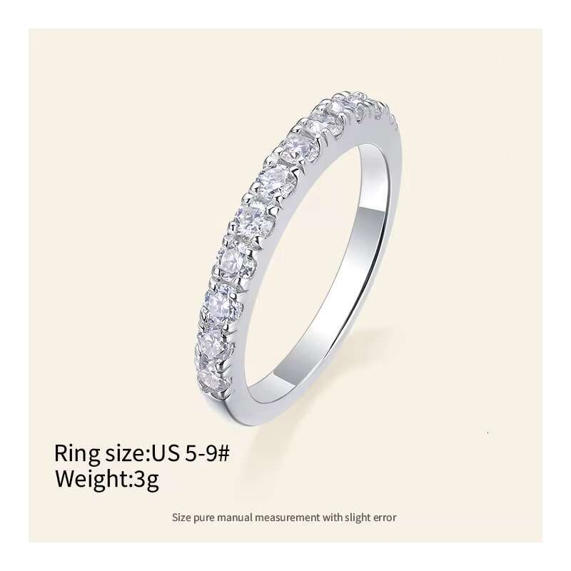 1 PCs to Customization Moissanite Jewelry 925 Silver 2.6g Round Cut Vvs Moissanite Stones Ring for Women/ Men with All Plating