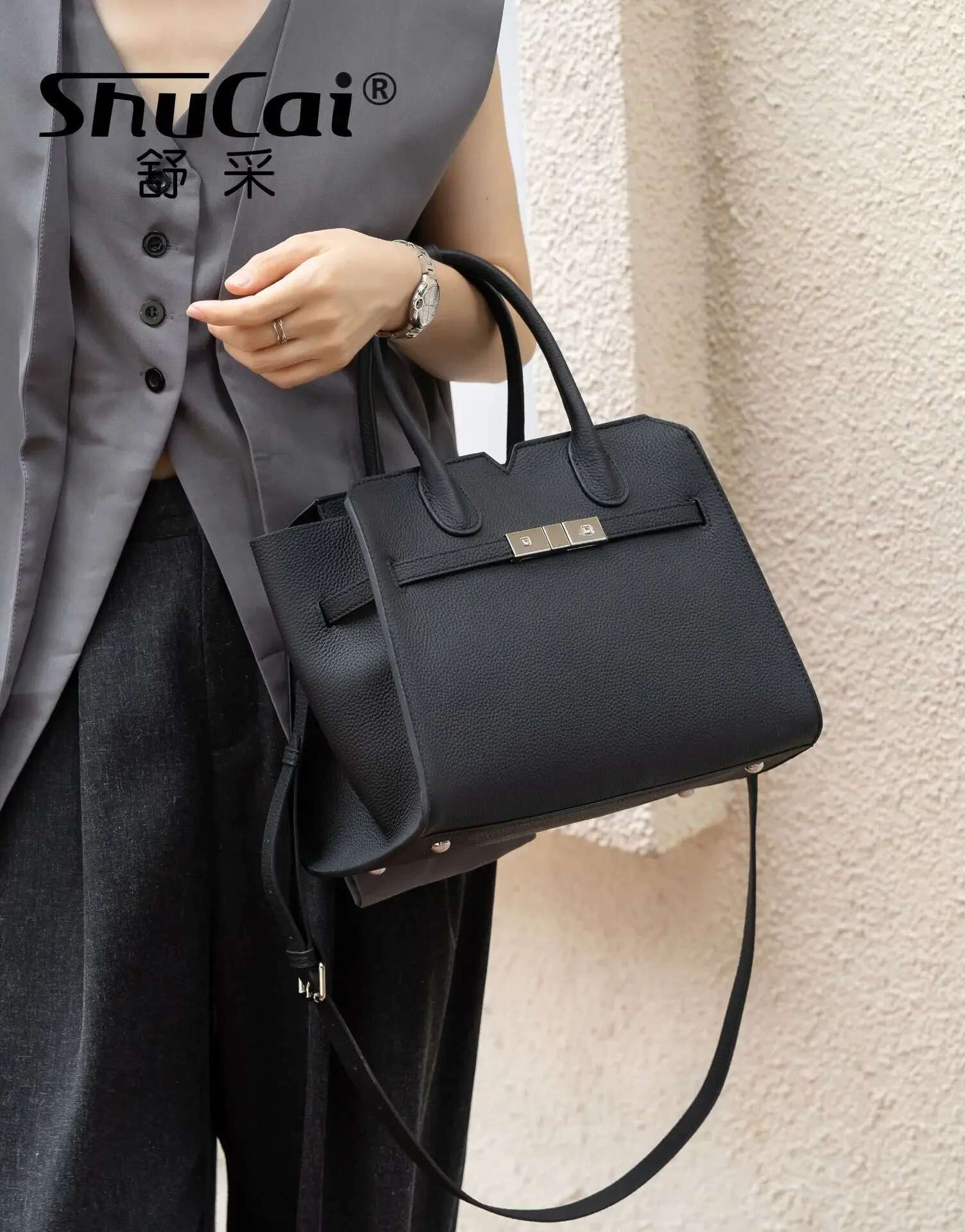 Genuine Leather Shoulder Crossbody Women High Quality Large Capacity Handbag Female Designer Ladies Big Wings Bag