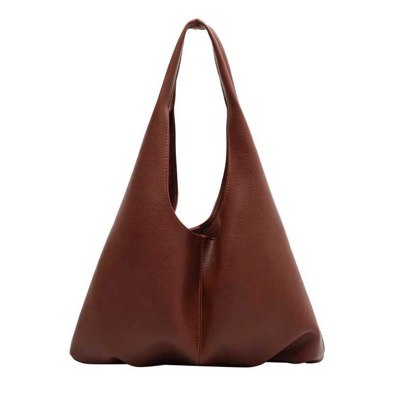 2024 New Womens Bag Trend Texture Korean style Handbag Fashion Soft Leather Retro Minimalist Casual Womens Paradigm Shoulder Bag W250425