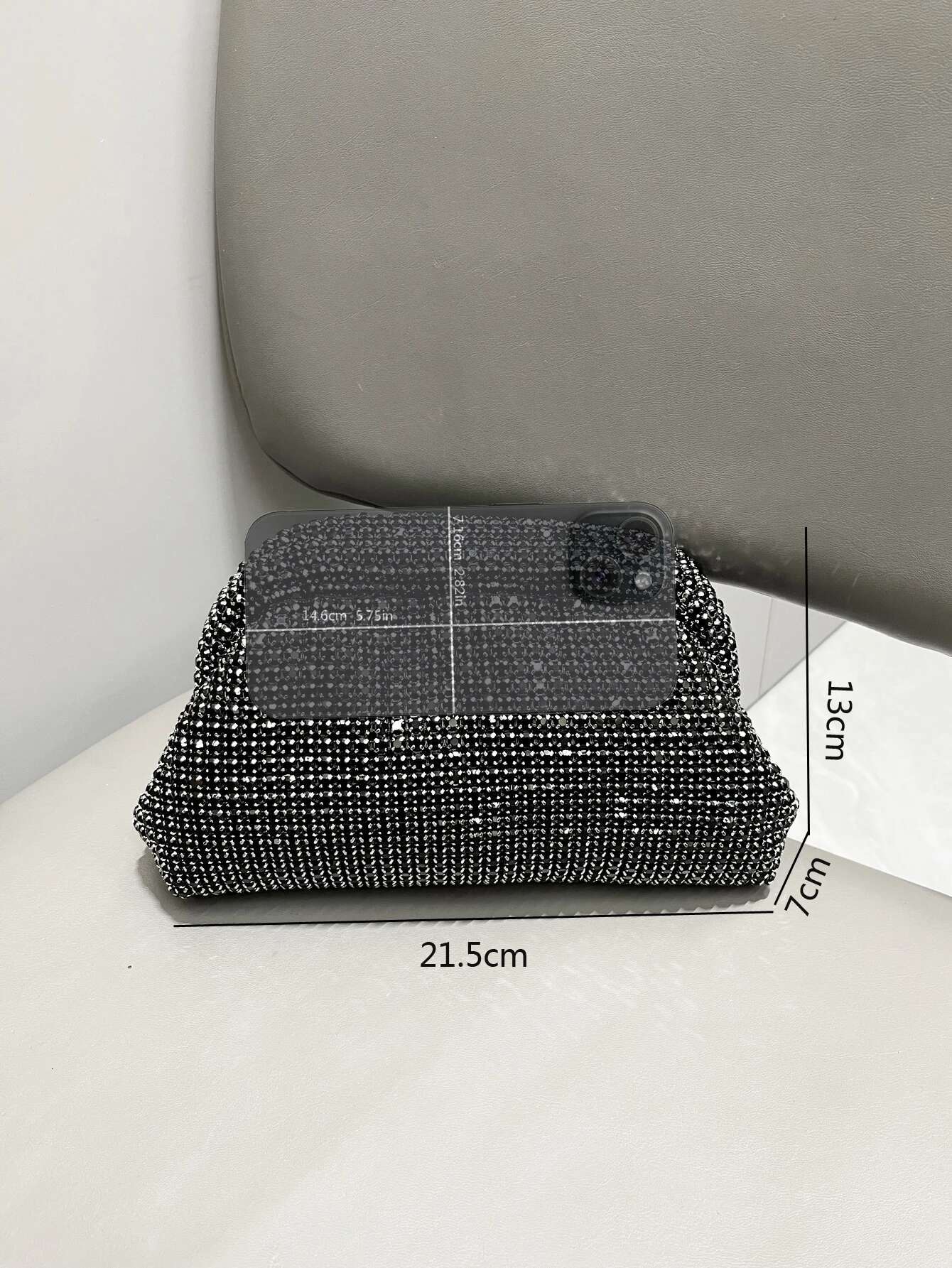 Designer Rhinestones Clutch For Women Handle Shoulder Bag Purse Evening Banquet Bag