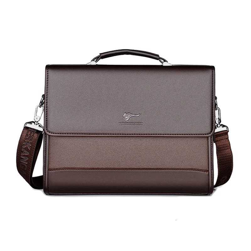 Executives Briefcase For Men PU Leather Designer Business Fashion Handbag Shoulder Messenger Male Organizer for Documents BagT251125