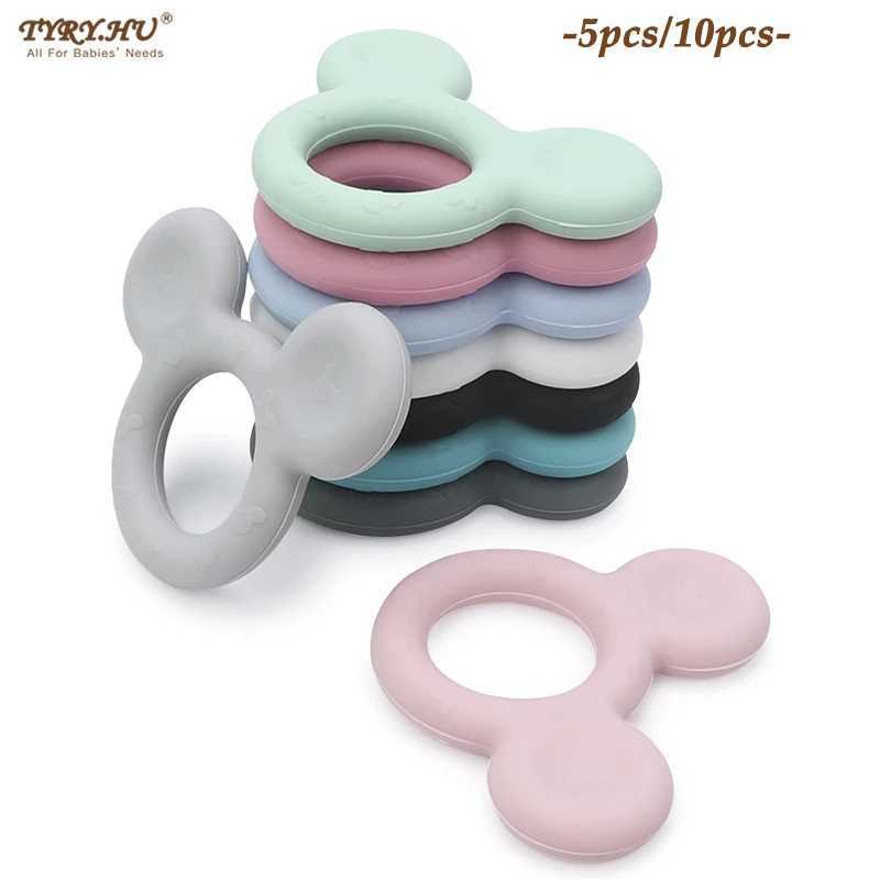 5/10pcs Baby Silicone Teether Food Grade Silicone Bead Pacifier Clip Pendant Accessories Baby Teething Teether Toys G251125
