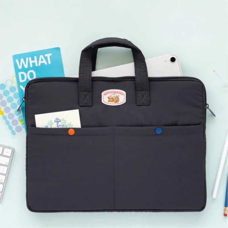 Ins Korean Cute Puppy Laptop Bag Portable MacBook Air Pro 13 133 14 156 Inch Case Shockproof Lightweight Student Notebook BagsT251125