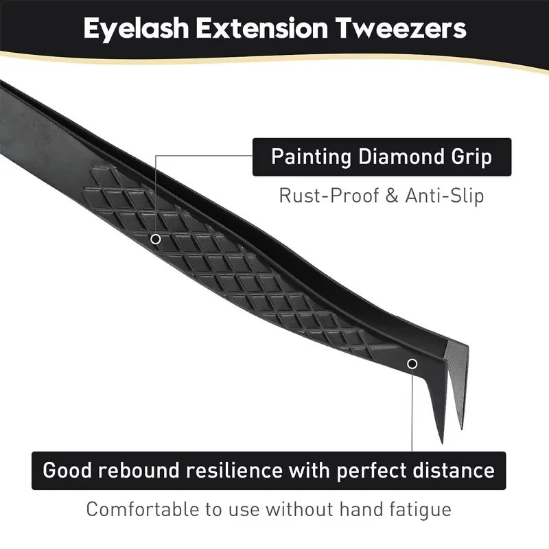 SENSE LASHES Fiber Tip Anti-slip Eyelash Tweezer Volume Isolation Precision Lash Tweezer Eyebrow Tweezer Makeup Tools 250422