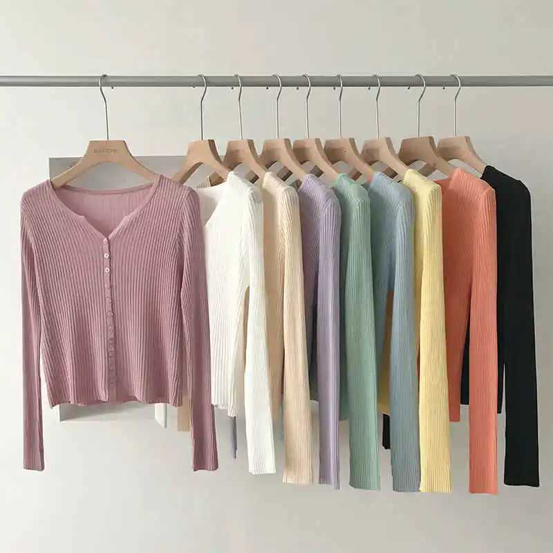 Knitted Sweater Women Cardigans New Long Sleeve O-Neck White Knit Sweater Cardigan Women Tops Knitwears Sueters De Mujer Q1196T251125