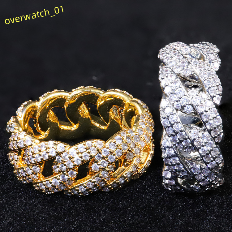 Hip Hop Factory Price 925 Sterling Silver Gold Full Diamond VVS Iced Out Moissanite Fashion Jewelry Rings Mens Rings