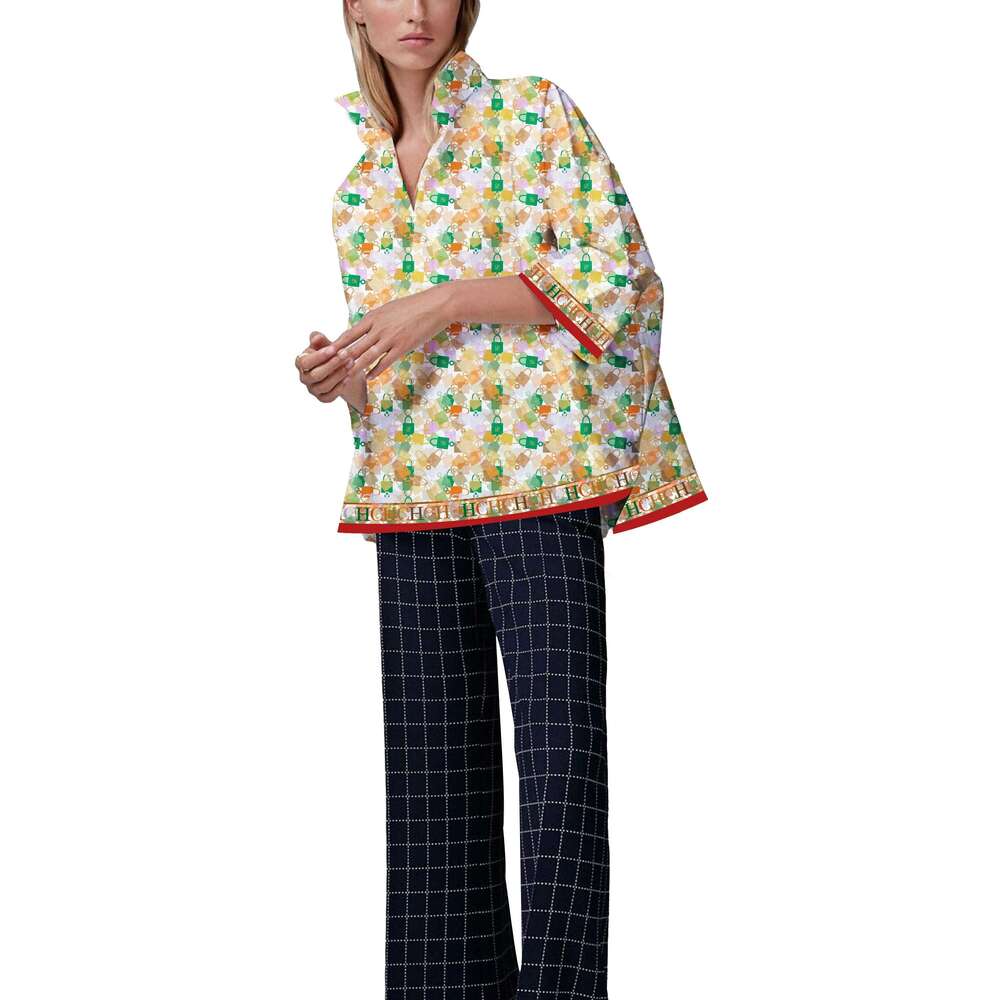 CHCH Fashion Ladies Shirt Style Woman Printing Blouse Spring Summer Casual Half Sleeve Tops