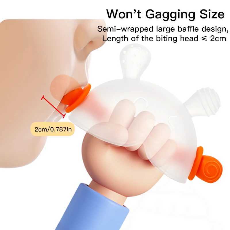 Soothe the Teeth Bunny Teething Toy with Hidden Handle - Anti-Thumb Sucking Design Soft Silicone Easy Grip for Youngsters G251125