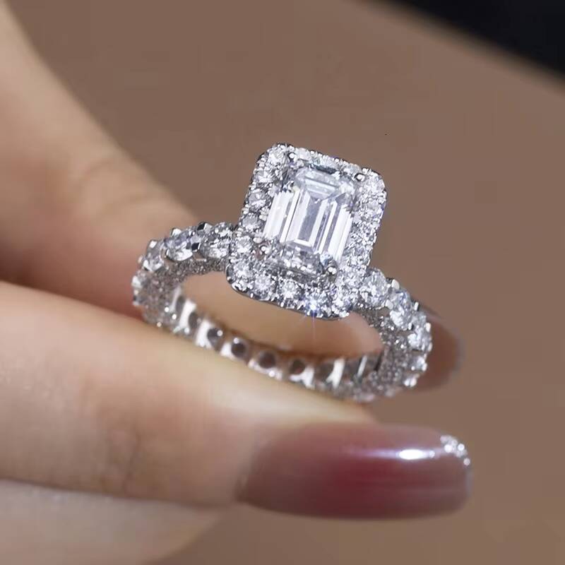 Customized Jewelry 14K 18K IGI Lab Diamond Ring Eternity Wedding Diamond Engagement Ring