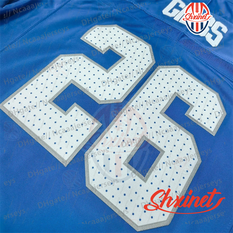 Mix Order 0 Gibbs 2025 Football Jersey 14 Amon-Ra St. Brown Jahmyr Jack Campbell Barry Sanders Jared Goff Jeff Okudah Johnson V-neck