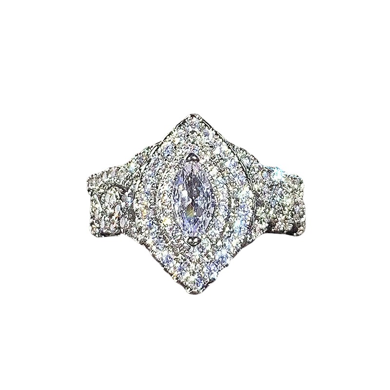2025 Choucong Brand Gorgeous Sparkling Luxury Jewelry 925 Sterling Silver Fill Marquise White 5A Cubic Zircon CZ Diamond Party Eternity Women Couple R