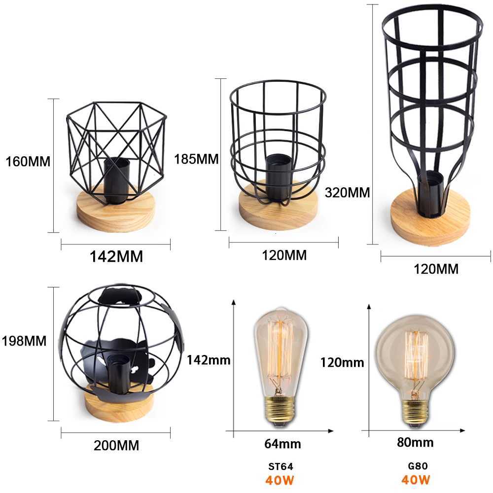 Retro Wood Table Lamp For Bedroom E27 Modern Indoor Art Desktop Decor Light Living Room Decoration Lamp Base With Switch EU PlugM251125