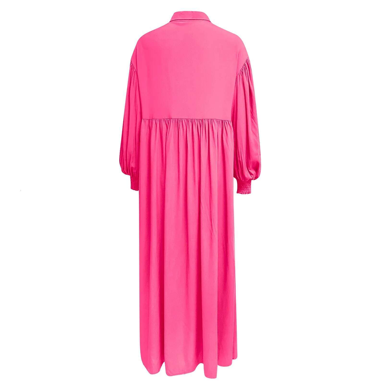 Dongdumaoyi New Summer Maxi Dress Turn Down Collar Button Overall Slits Oversized Casual Shirt Mujer Vestidos