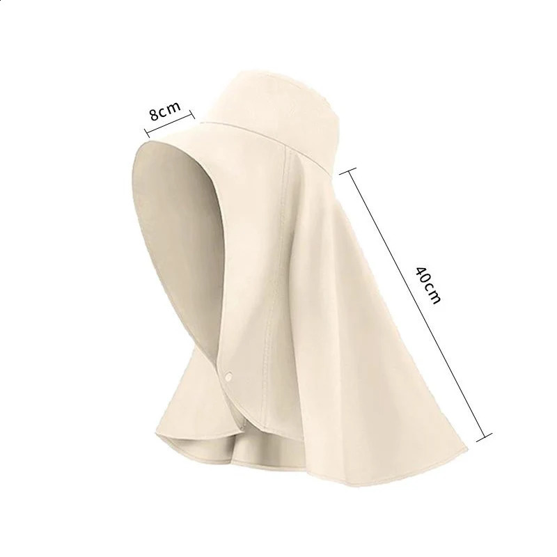 Summer Outdoor Sun Protection Hat for Woman UV Protective Large Shawl Sun Hat Fishing Climbing Travel Neckprotection Caps 250424
