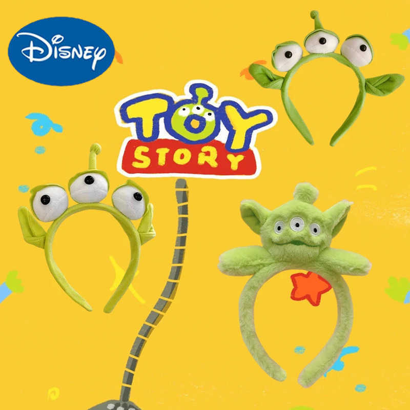 Disney Cartoon Ear Toy Story Headband Female Cute Alien Hair Girl Plush Doll Hair Accessories Childrens Party Christmas Role Playing Gift X250425
