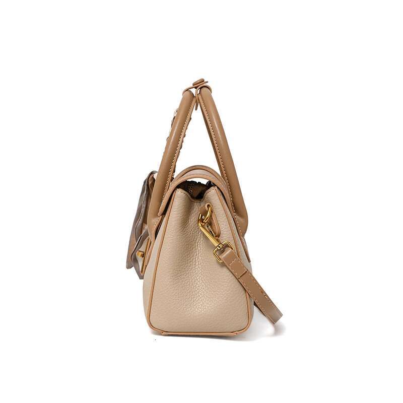 Genuine Cow Leather Handbag Shoulder Cross-Body Large Capacity Stylish Fashionable High-End Women's Bag 2025 New
