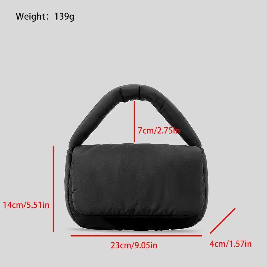 Designer Bag 2025 Casual Padded Women Handbags Small Puffer Nylon Down Cotton Chains Shoulder Crossbody Bag Mini Female Flap Purses Luxury Bag