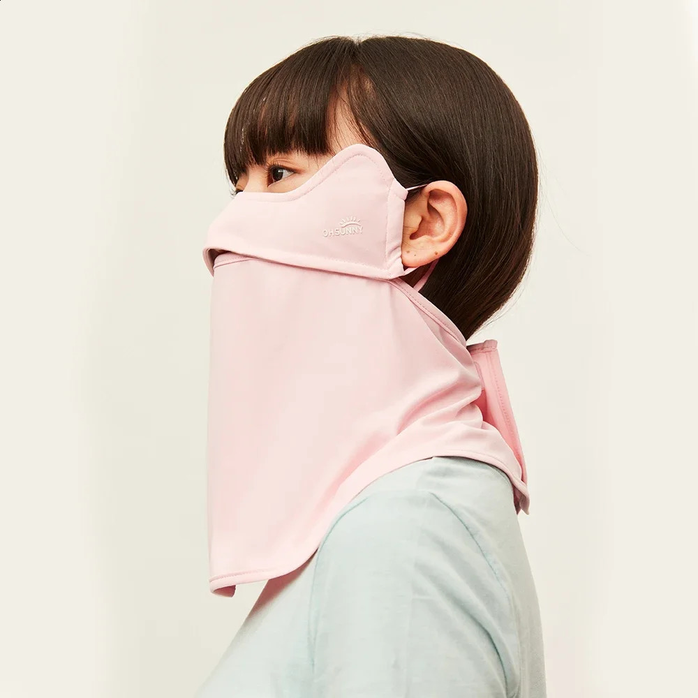 Ohsunny Sun Protective Scarf Neck Eye Full Protection Mask Women Solid Color Opening Breathable Facemask for Outdoors Cycling 250424
