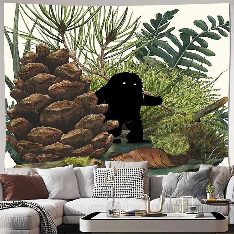 Botanical Mushroom Tapestry Forest Wall Hanging Nature Decor Room Aesthetic Cottagecore Home Decor Vintage Floral Wall Art BedroM251125