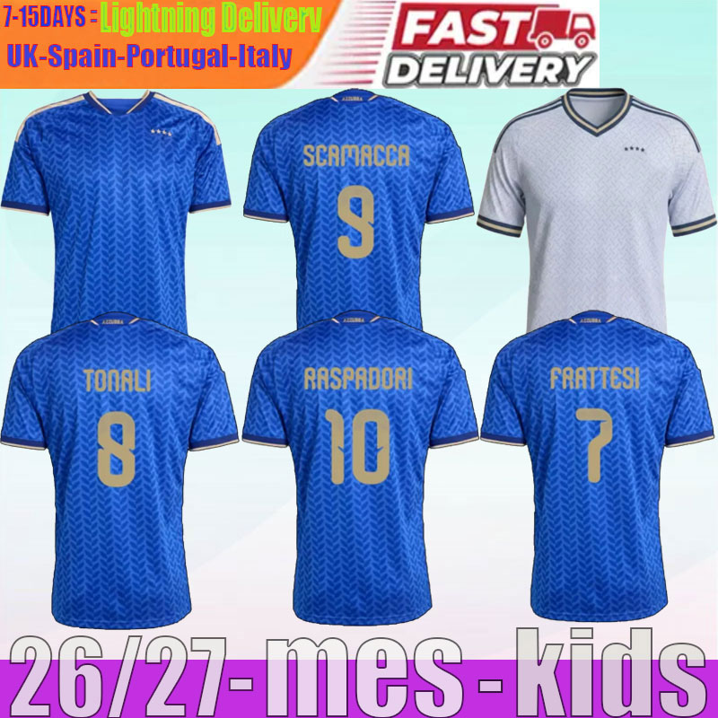 2026 2027 Maglia italia soccer jerseys home away ITALYS football shirts tonali women adult kids kit fans player short sleeve top quality GOALKEEPER 26 27