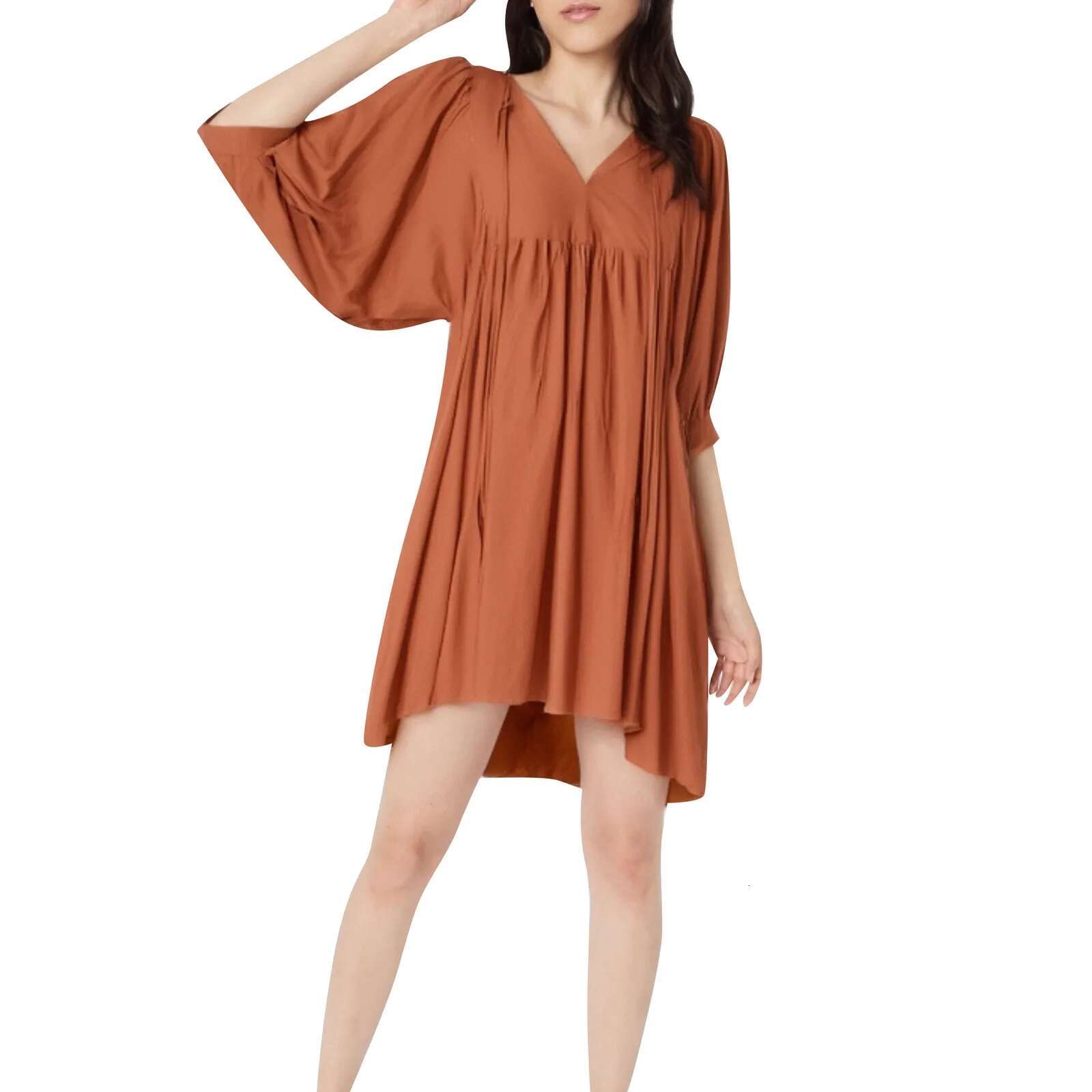 Dongdumaoyi Womens Boho Mini Dress Floral Tassel Tie Front V Neck Summer Dresses Flowy Short Causal Beach Ruffle