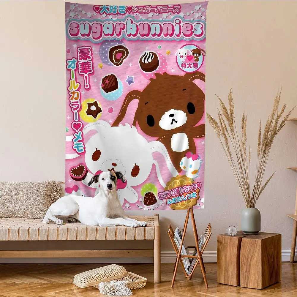 S-Sugarbunnies Printed Large Wall Tapestry Hanging Tarot Hippie Wall Rugs Dorm Cheap Hippie Wall HangingM251125