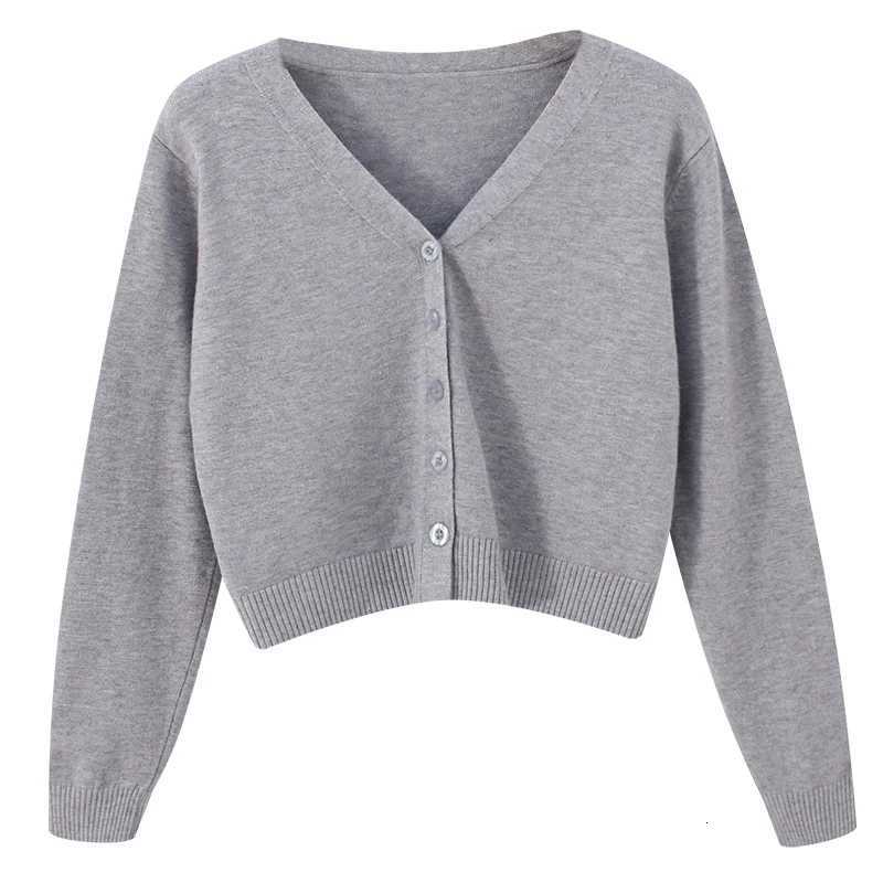 Knitted Sweater Women Cardigans New Long Sleeve V-Neck Black Knit Sweater Cardigan Women Tops Knitwears Sueters De Mujer Q1153T251125