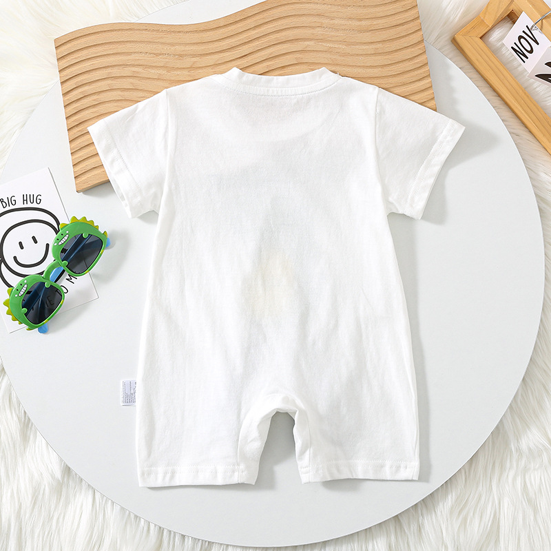 Baby clothes jumpsuit summer stylish Korean version for boys and girls summer short sleeved crawling clothes