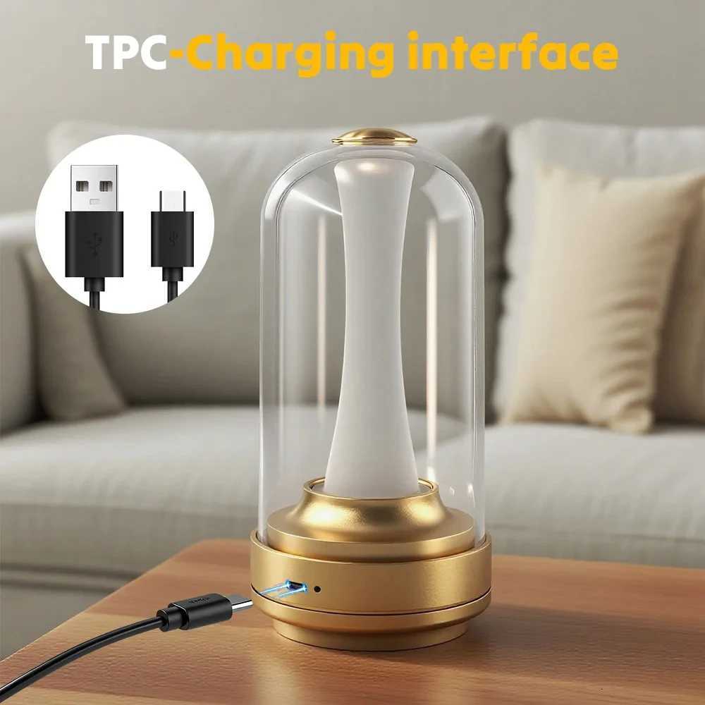 New LED Mushroom Lamp Rechargeable Touch Sensor Waterproof Ideal for Reading Ambient Lighting in Home Bedroom Bar Office OutdoorM251125