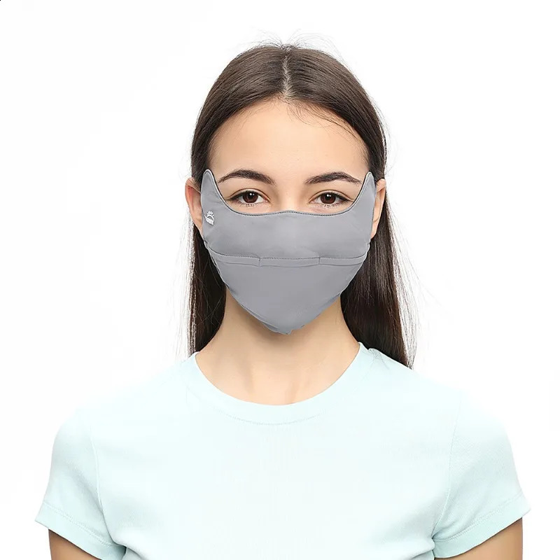 OhSunny Cool Feeling Mask Summer Sun Protection Face Cover Anti-UV UPF50 Open Nose Breathable Outdoor Facial Shield 250424
