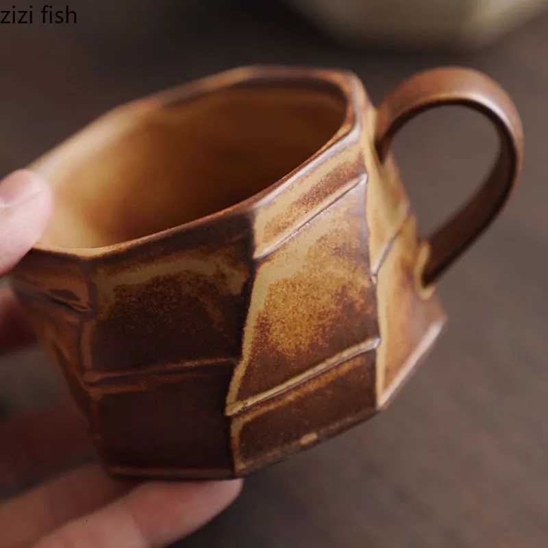 Retro Irregular Ceramic Mug Creative Texture Coffee Mug Office Beverage Cup Juice Cup Milk Cups Water Cups Household Products Y251125