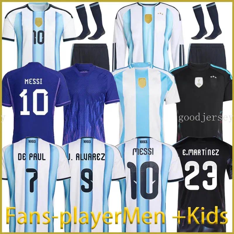 26 27 World Cup S SoccerJerseys MESSIS DE PAUL J.ALUAREZ 2026 ArgentiNa DYBALA DI MARIA MARTINEZ football shirt home away Player Men Women Football Shirt Kids kit