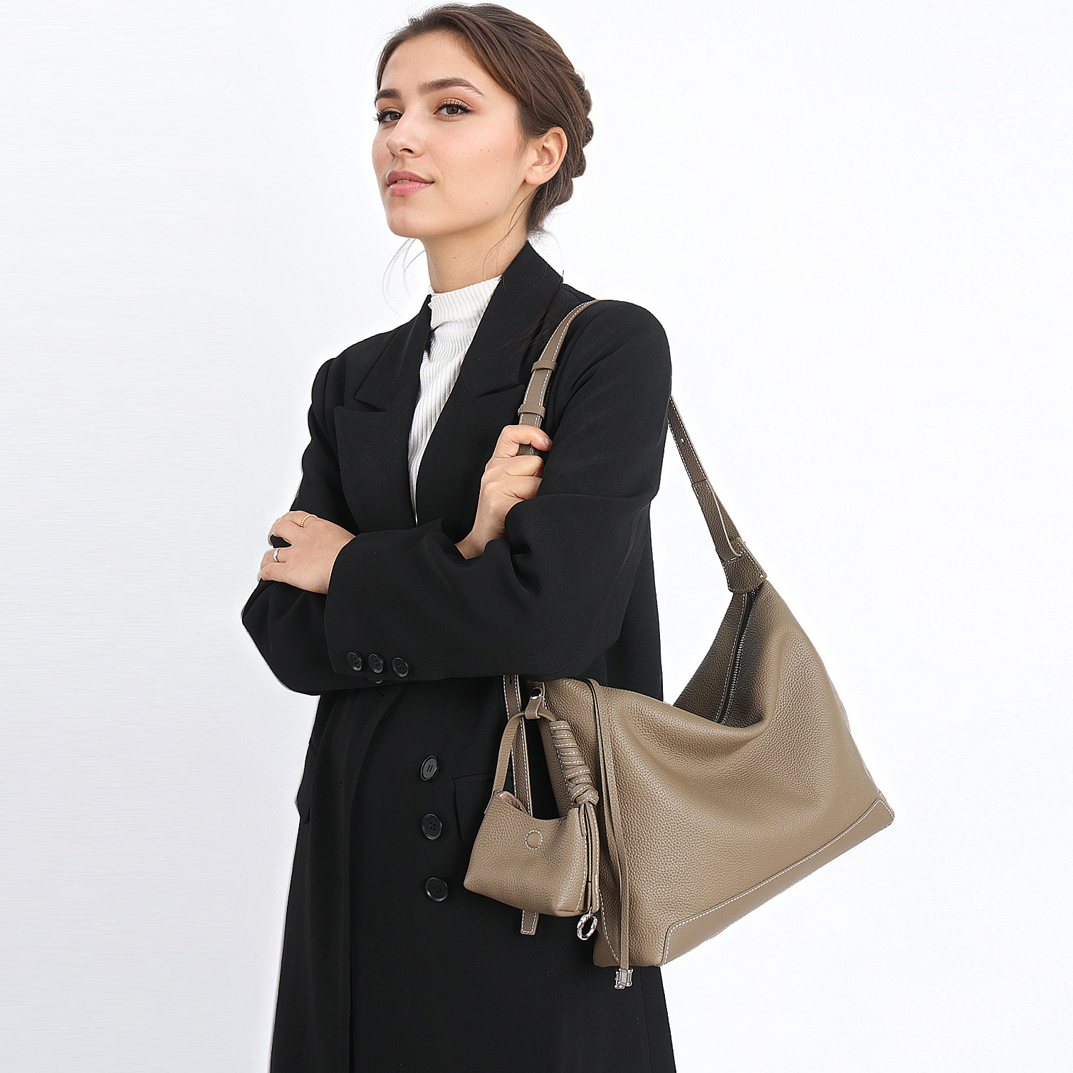 Designer Luxury Single Shoulder Underarm Crossbody for Women Large Capacity Tote High-End Genuine Leather Women's Bag
