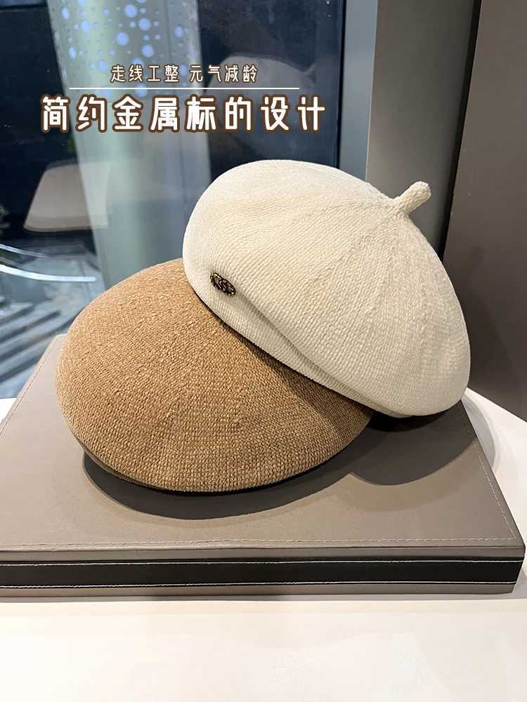 British Woolen Knitted Retro Beret Childrens Autumn And Winter Light Luxury Show Face Small Artist Hat Styling Bud Hat J251125