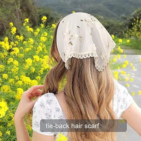 Home>Products>Flower Mesh Hair>Womens Lightweight Triangle Head Scarf>Bohemian Tie>Kerchiefs 250423