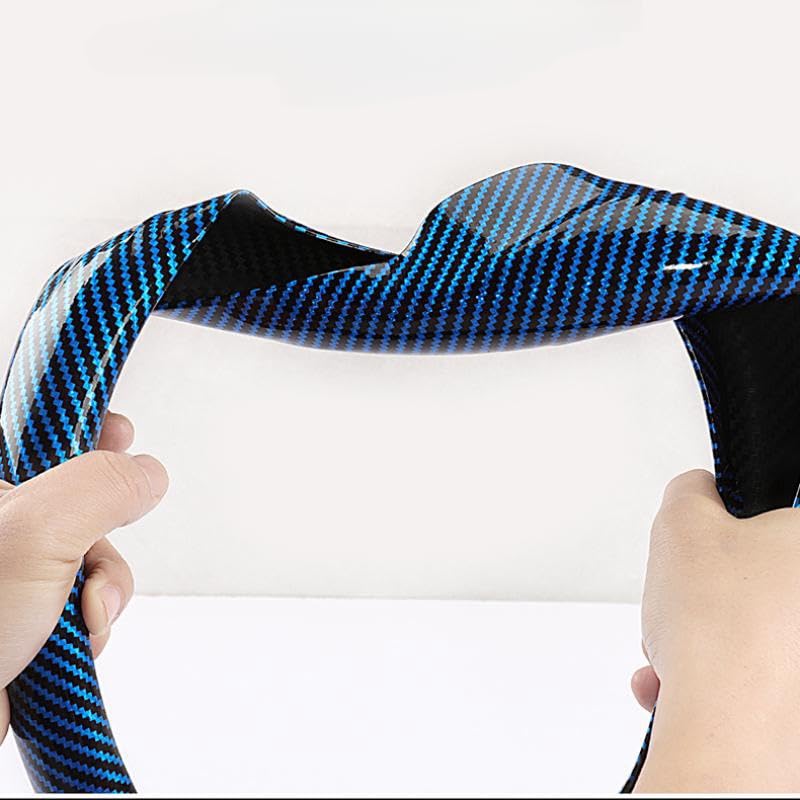 Carbon Fiber Style Steering Wheel Cover, Universal Fit for Round/D-Shape Wheels, Easy Installation