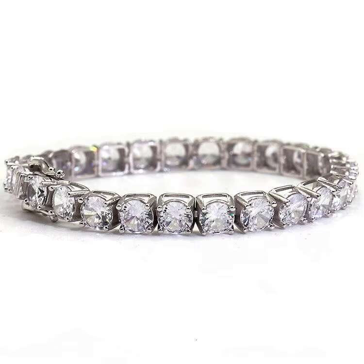 Jewelry Fashion Iced Out 925 Sterling Silver Lab Grown Diamond VVS Moissanite Tennis Bracelet for Men Woman