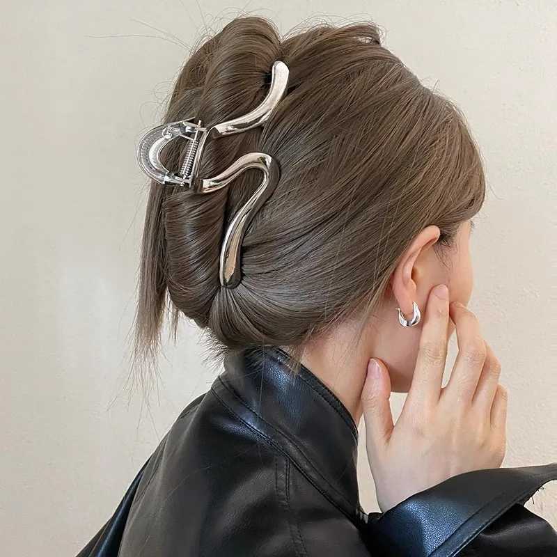 New fashion metal hair clip irregular hair clip punk hair clip bucket retro chin clip female hair clipT250425