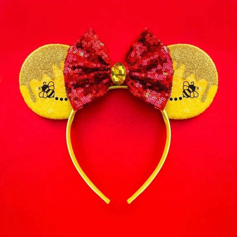 Disney Lion King Mickey Mouse Childrens Ear Straps Mufasa Simba Hair Girl Peng Peng HAKUNA MATATA sequins Bow Hair Accessories X250425