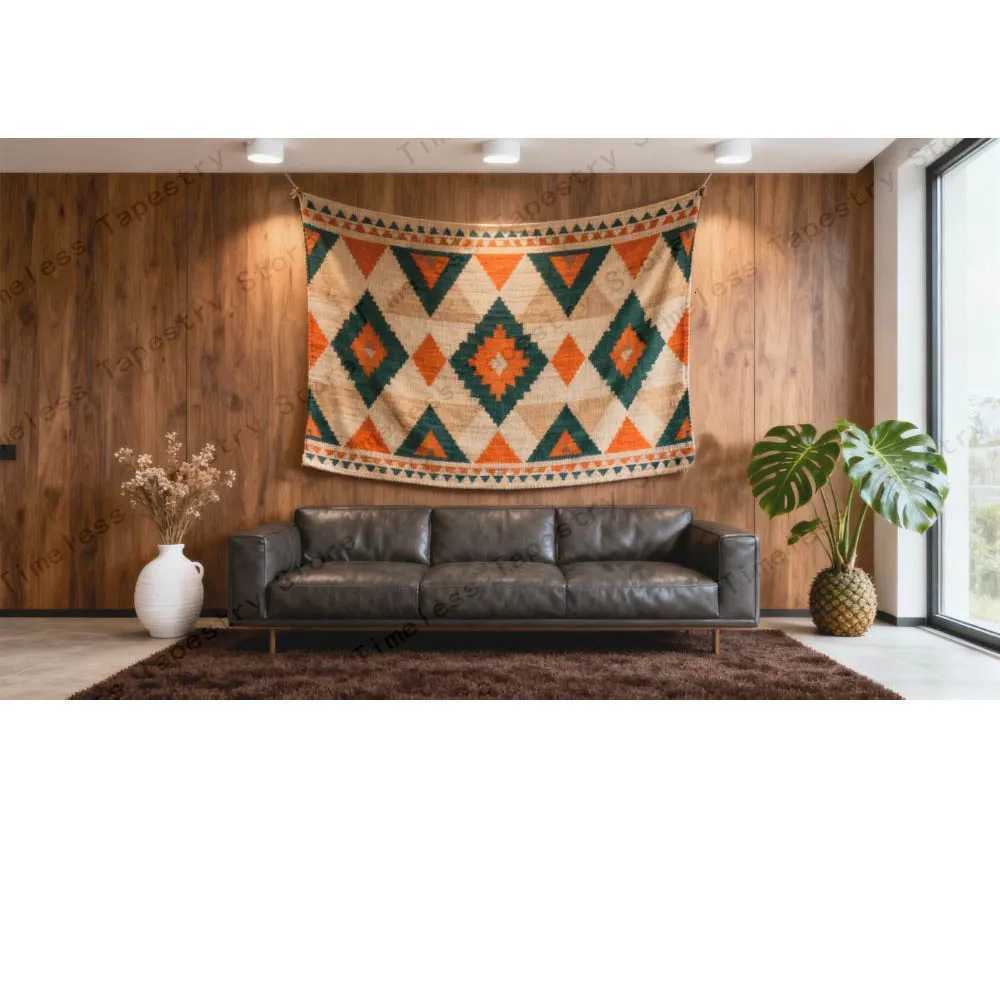 Comfortable Moroccan - Style Tapestry Perfect For Adding Luxurious Vibe To Autumn And Winter Season Home DecorM251125