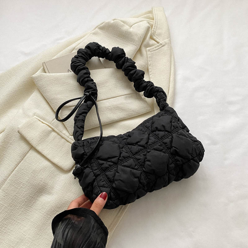 2025 New Designer Bag Free Delivery Shoes By 2023 Autumn Niche Korean Cloud Bubble Pleated Down Leisure Armpit Single Shoulder Crossbody Dumpling Bag