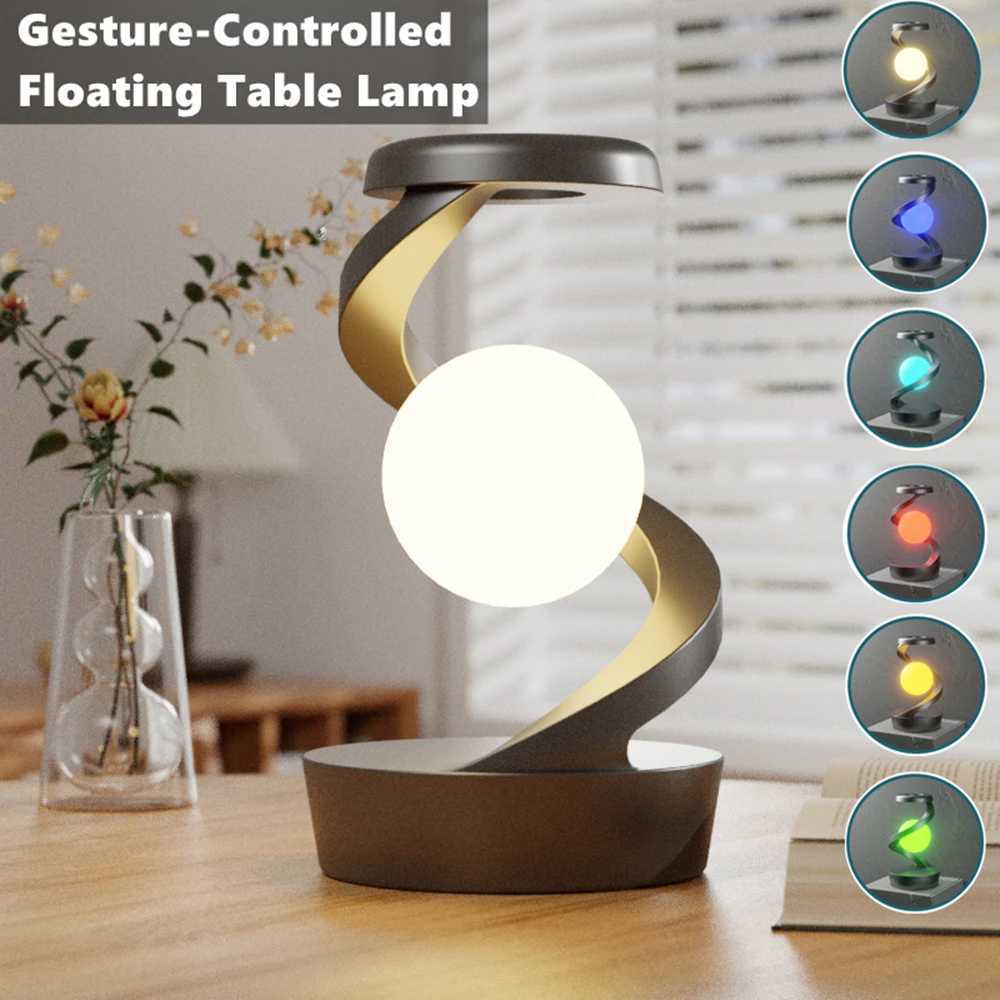 Creative Table Lamp Rotating Floating lamp 15W Wireless Charger Mobile Phone Wireless Charger RGB Atmosphere Night Light C251125