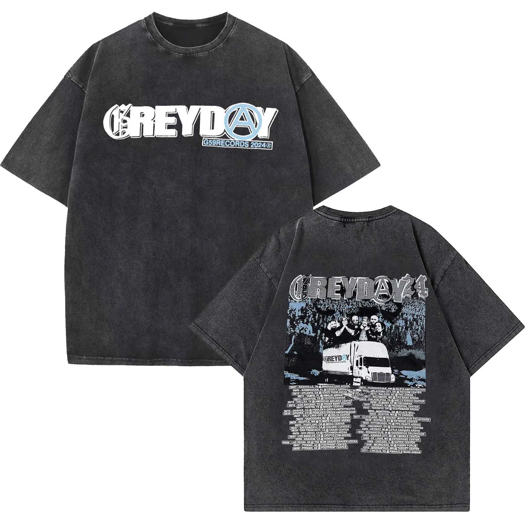 Rap singer suicide boy 2025 retro wash T-shirt mens hip-hop album punk gothic short sleeved T-shirt hip-hop streetwear W250425