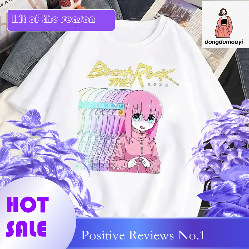 Dongdumaoyi New Anime BOCCHI THE ROCK Hitori Bocchi T Shirt Women S Fun Kawaii Cartoon Street Trendy Y K Clothing